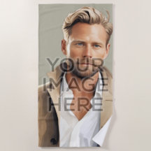Personalised Beach Towel Vertical Images