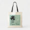 Personalised Beach Wedding Tote Bag Palm Trees