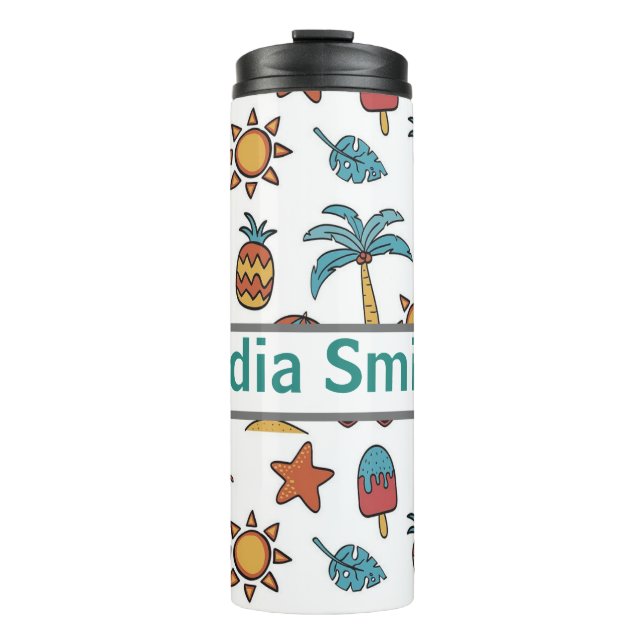 Personalised beachy drink tumbler (Front)