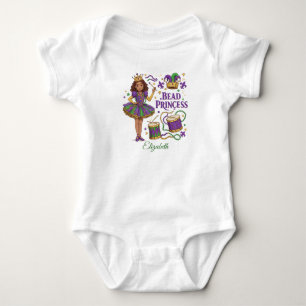 Personalised Bead Princess - Mardi Gras Baby Bodysuit
