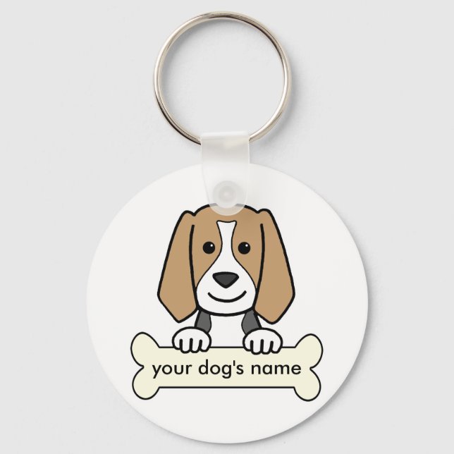 Personalised Beagle Key Ring (Front)