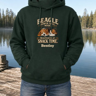 Personalised Beagle Power Save Mode Hoodie