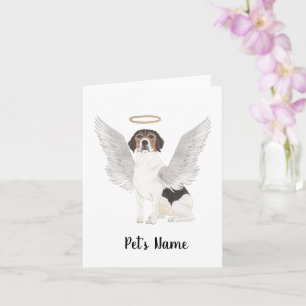 Personalised Beagle Sympathy Memorial Card