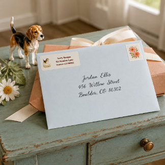 Personalised Beagle Wildflower