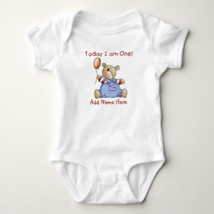 Personalised Bear 1st Birthday Bodysuit and Tshirt