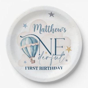 Personalised Bear in a Balloon Paper Plates