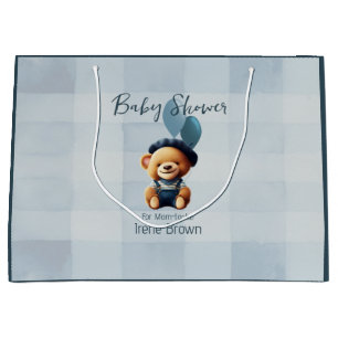 Personalised Bear Jean Baby Shower Gift Bag