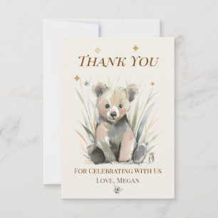 Personalised Bear Thank You Note Card