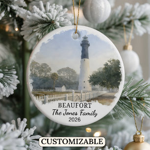 Personalised Beaufort Ornament, South Carolina Ceramic Tree Decoration