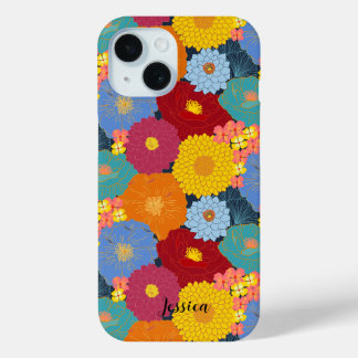 Personalised, Beautiful and Vibrant Wildflower iPhone 15 Case