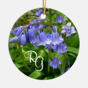 Personalised Beautiful Bluebell Ceramic Tree Decoration
