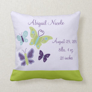 Personalised Beautiful Butterflies Pillow Keepsake