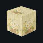 Personalised beautiful colourful daffodils cube<br><div class="desc">Personalised beautiful colourful daffodils are great gift for the newlyweds happiest day ever. Fill in your name and initial at the prompt to personalise and customise anyway you like.</div>