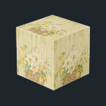 Personalised beautiful colourful daffodils cube<br><div class="desc">Personalised beautiful colourful daffodils are great gift for the newlyweds happiest day ever. Fill in your name and initial at the prompt to personalise and customise anyway you like.</div>