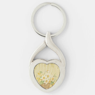 Personalised beautiful colourful daffodils key ring
