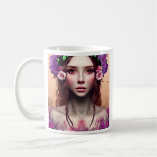 Personalised Beautiful Enchantress Fantasy AI Art Coffee Mug