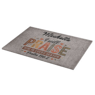 Personalised Beautiful Fall/Thanksgiving Christian Cutting Board