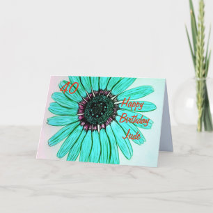 Personalised Beautiful Flower Happy Birthday Card