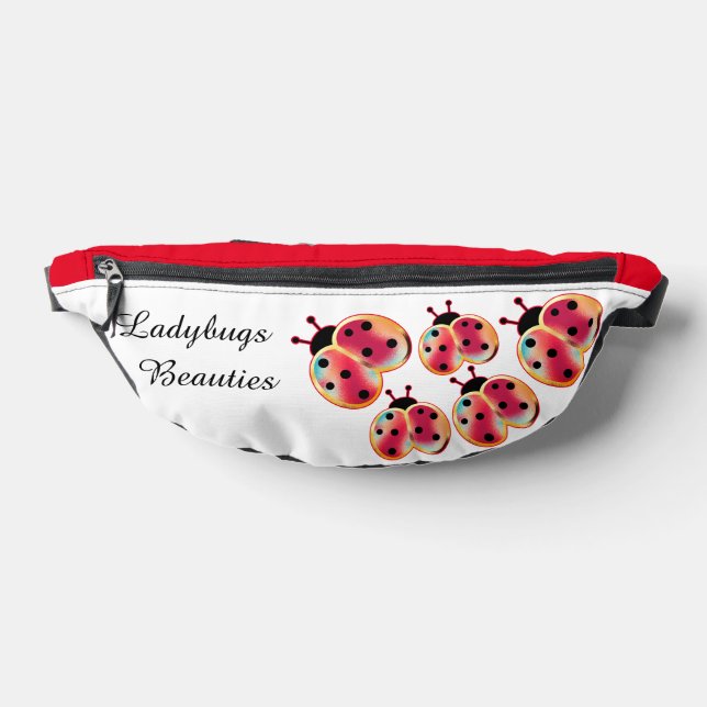 Personalised Beautiful Fluttering Ladybugs Bum Bags (Lay Down)