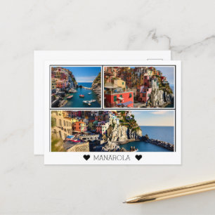 Personalised, beautiful Manarola, Italy Postcard