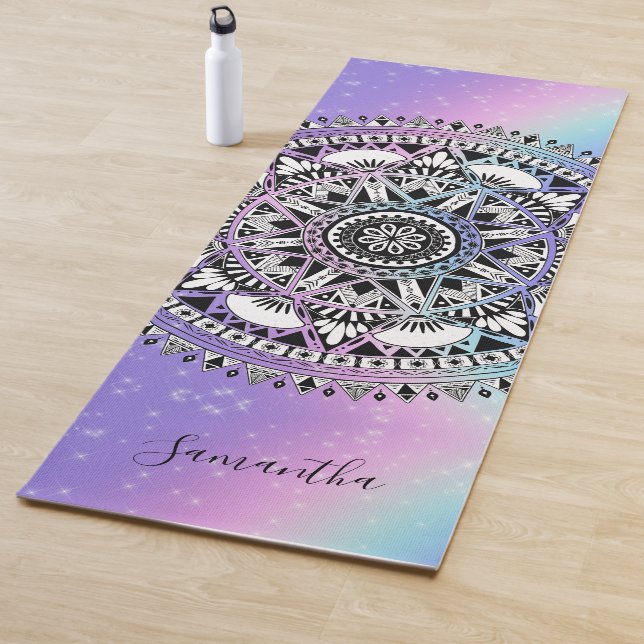  Personalised Beautiful Mandala Rainbow  Yoga Mat (In Situ)