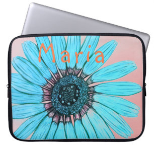 Personalised Beautiful sketched Flower design Laptop Sleeve