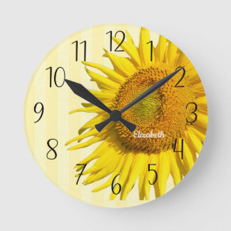 Personalised Beautiful Sunflower Wall Clock