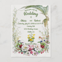 Personalised beautiful tropical floral wedding