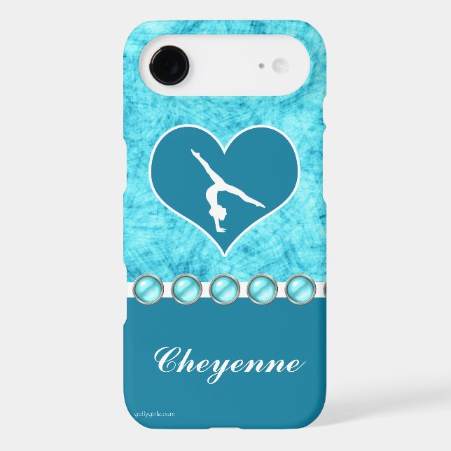 Personalised Beautiful Turquoise Gymnastics Case-Mate iPhone Case (Back)