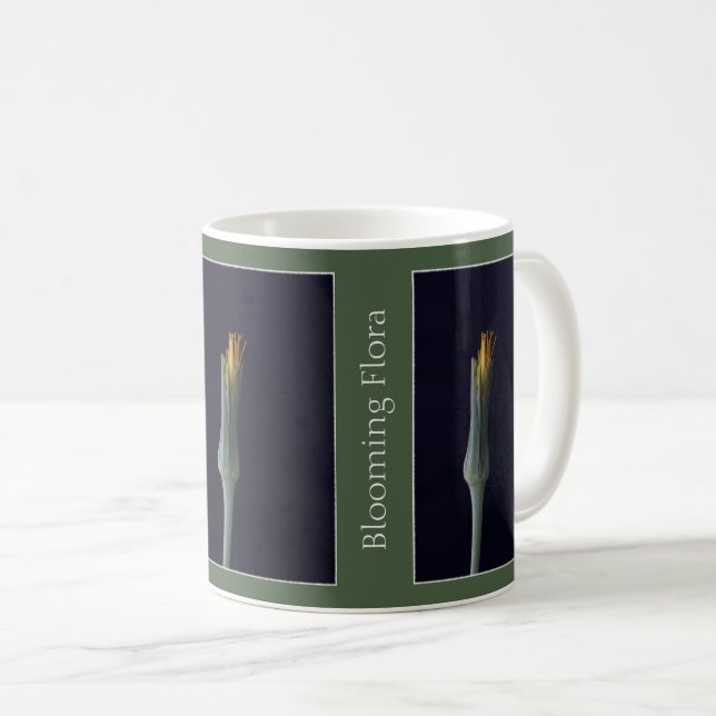 Personalised Beauty Within Elegant Floral Photo Coffee Mug (Front Right)