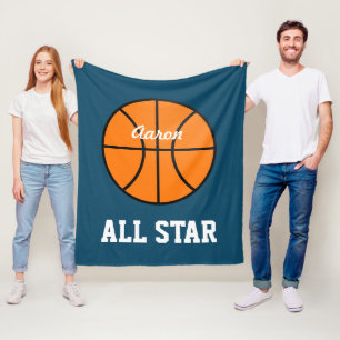Personalised Bedroom Basketball Blanket Gift