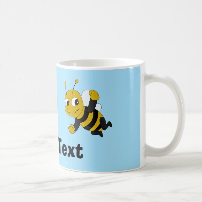 Personalised Bee cartoon Coffee Mug (Right)