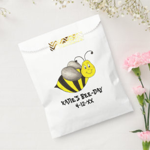 Personalised Bee Day Bees Bumblebee Birthday Party Favour Bags