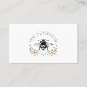 Personalised Bee Floral Calling Card