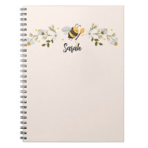 Personalised Bee Name Custom Journal