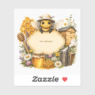 Personalised Beekeeper Honey Bee Sticker
