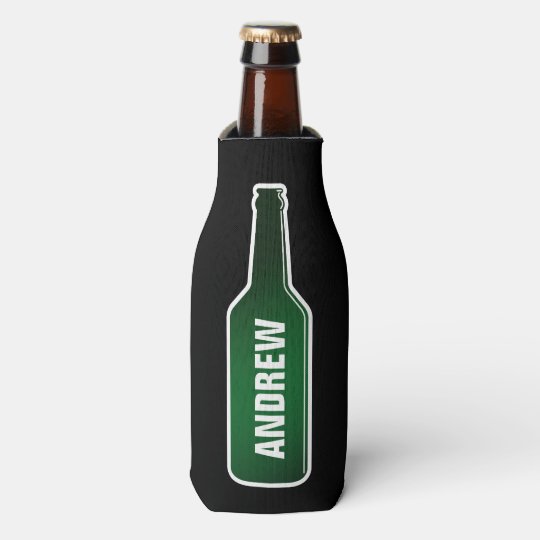 Personalised beer bottle cooler with custom name Zazzle.co.uk