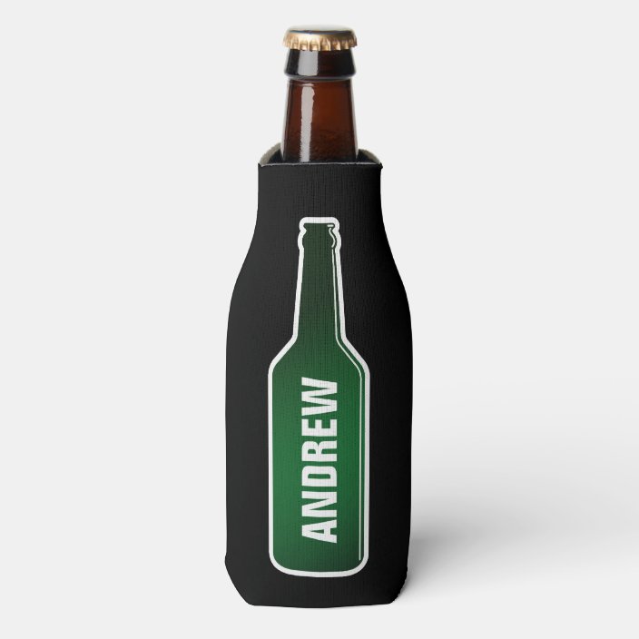 Personalised beer bottle cooler with custom name Zazzle.co.uk