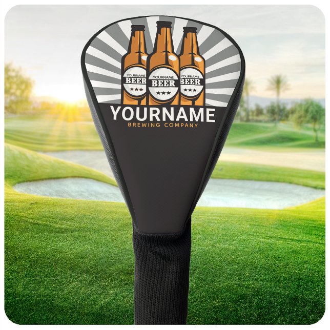 Personalised Beer Bottle Craft Brewing Company  Golf Head Cover (Creator Uploaded)