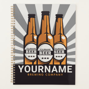 Personalised Beer Bottle Craft Brewing Company Planner