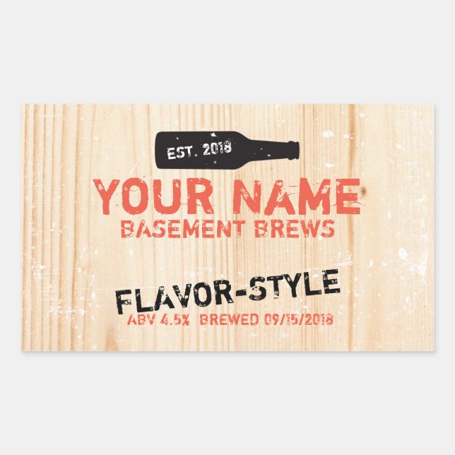 Personalised Beer Bottle Labels (Front)