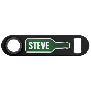 Personalised beer bottle opener with custom name