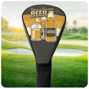 Personalised Beer Bottle Sudsy Mug Brewing Bar Golf Head Cover