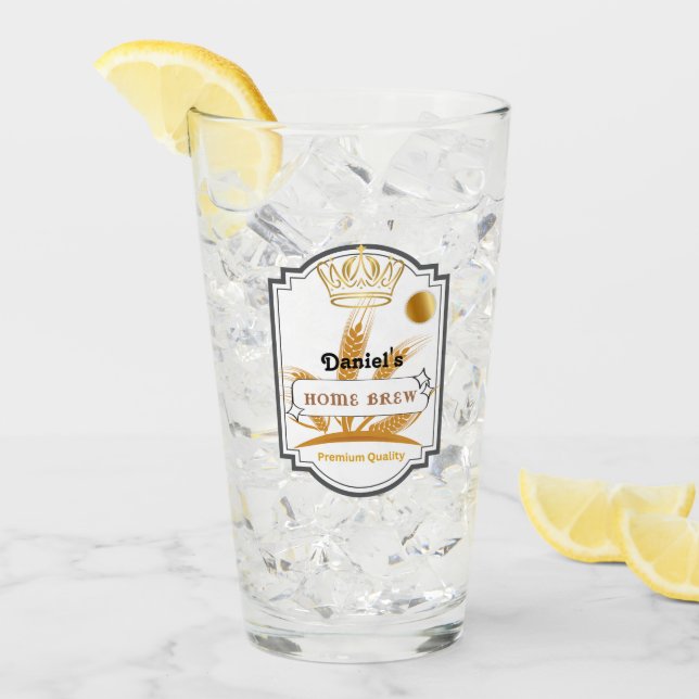 Personalised Beer Glass Cup (Front Ice)