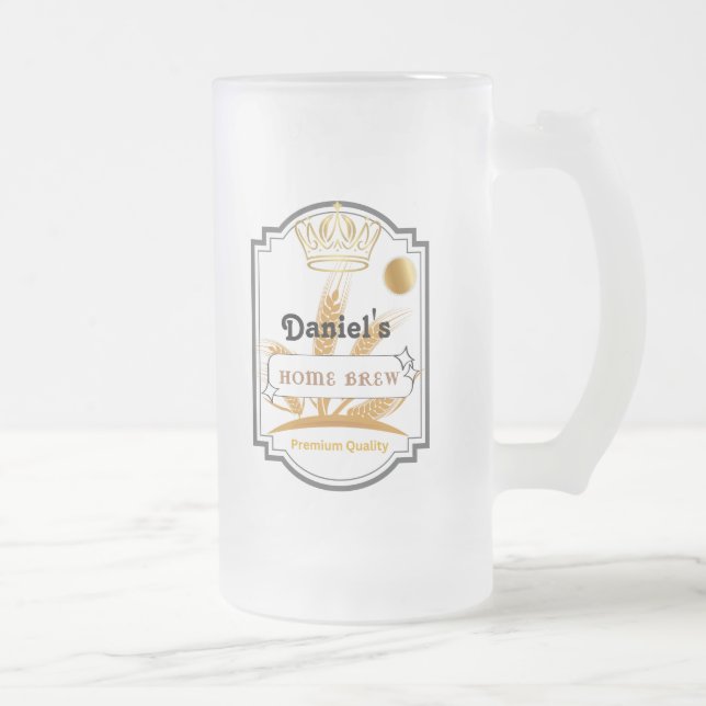 Personalised Beer Glass Cup (Right)