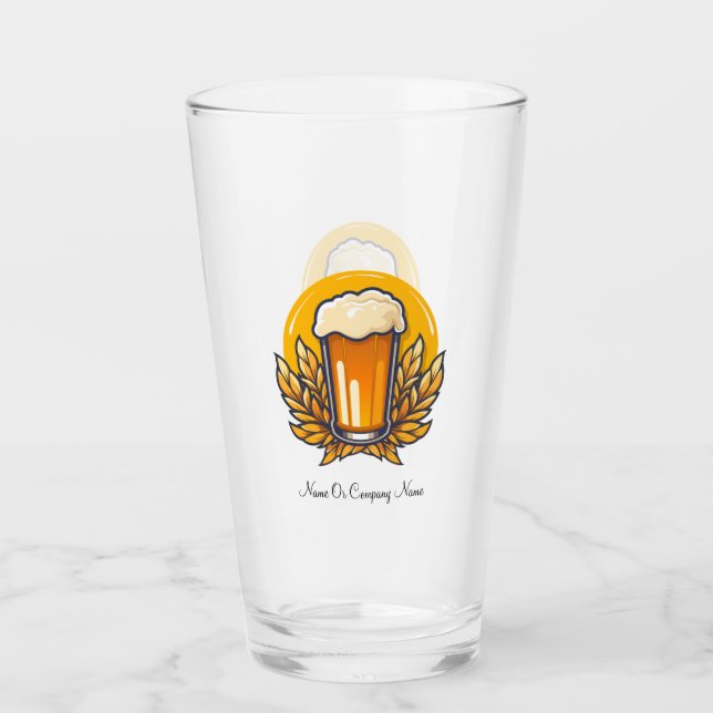 Personalised Beer Glass with Name (Front)