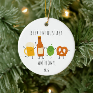 Personalised Beer Lover Christmas Ornament