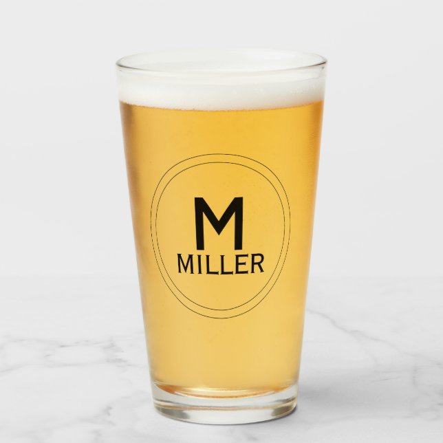 Personalised Beer Mug, Custom Beer Mug, Glass (Front Filled)