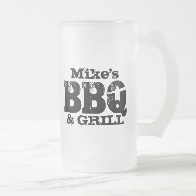Personalised beer mug for BBQ party (Right)