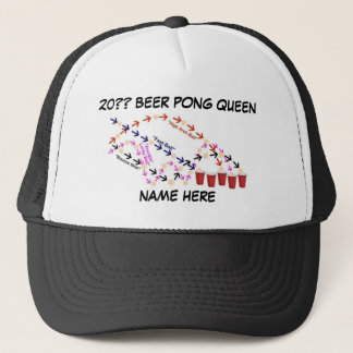 Personalised Beer Pong Queen Trucker Hat